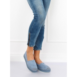 Alpargatas en los tacones azules BL247 Azul II-GAT 3