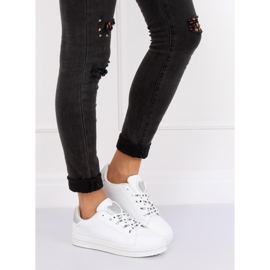 Zapatillas de mujer blancas y plateadas H99-36 Silver blanco 3