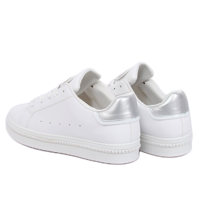 Zapatillas de mujer blancas y plateadas H99-36 Silver blanco 1