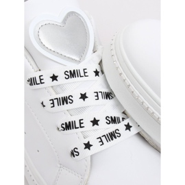 Zapatillas de mujer blancas y plateadas H99-36 Silver blanco 2