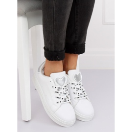 Zapatillas de mujer blancas y plateadas H99-36 Silver blanco 4