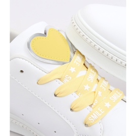 Zapatillas de mujer blancas y amarillas H99-36 Yellow blanco amarillo 2