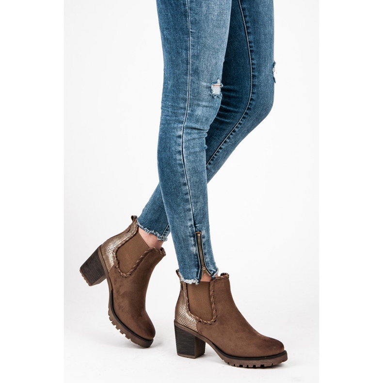 Super Me Botas con estilo marrón 2