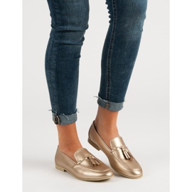 Mocasines dorados con flecos VICES 3
