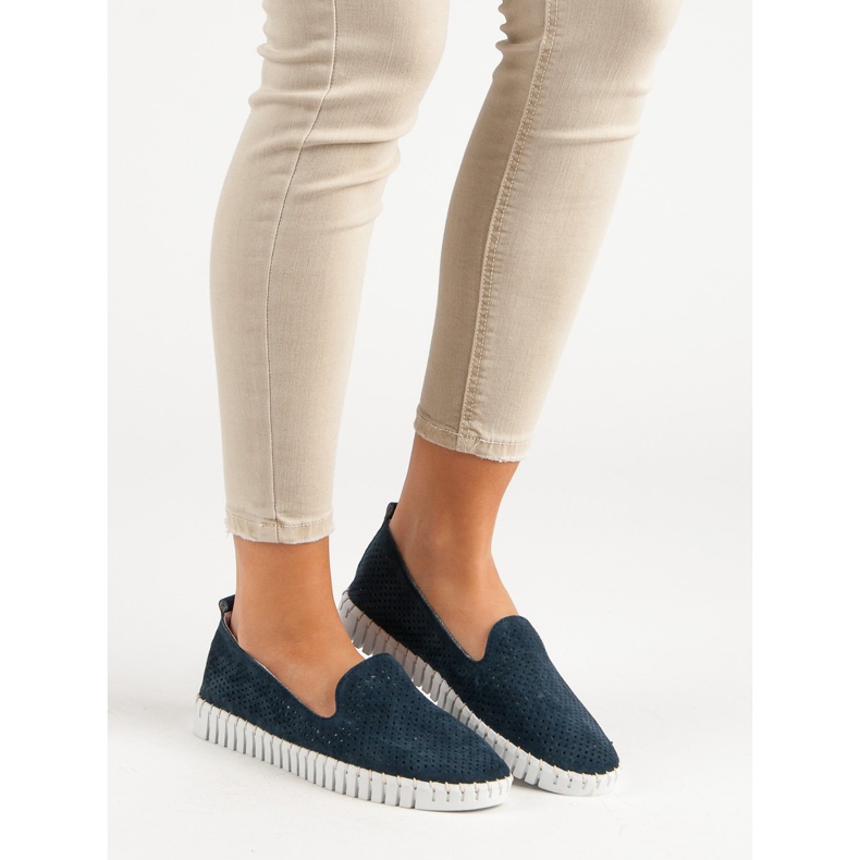 Filippo Señores de cuero azul marino 2