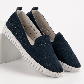 Filippo Señores de cuero azul marino 1