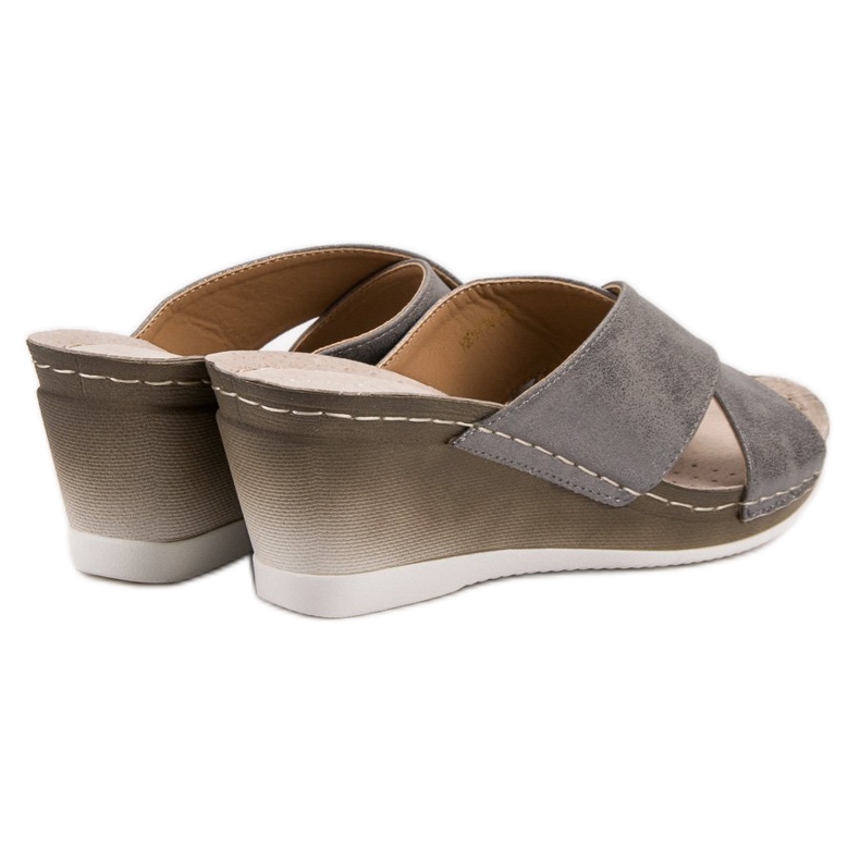 Sandalias de cuña VINCEZA gris 1