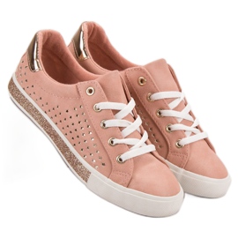 Kylie Zapatillas rosas con estrellas rosado 1