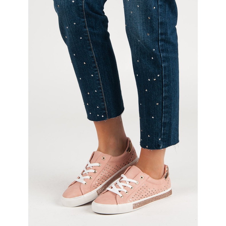 Kylie Zapatillas rosas con estrellas rosado 2 Kylie Zapatillas rosas con estrellas rosado 2