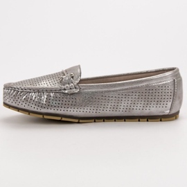 Kylie Mocasines brillantes gris 5