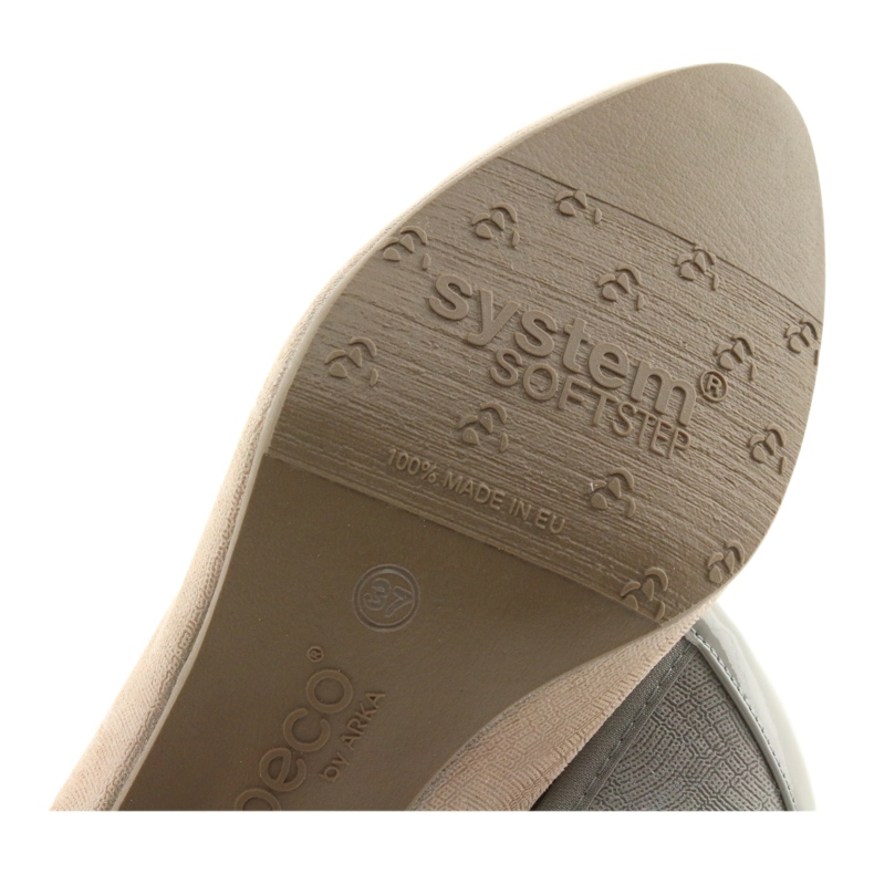 Salón mujer piel con suela flexible Arka 5137 beige 6