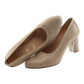 Salón mujer piel con suela flexible Arka 5137 beige 5