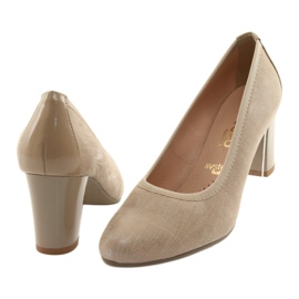 Salón mujer piel con suela flexible Arka 5137 beige 4