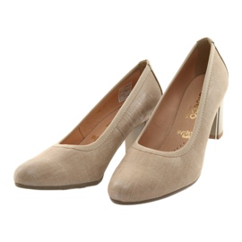 Salón mujer piel con suela flexible Arka 5137 beige 3