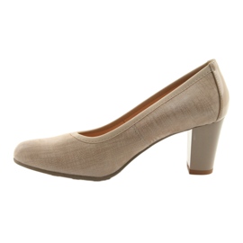Salón mujer piel con suela flexible Arka 5137 beige 2