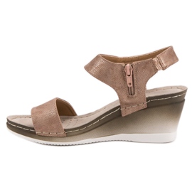 Sandalias de cuña VINCEZA rosado 2