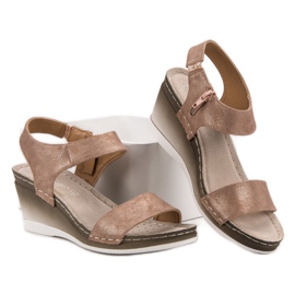 Sandalias de cuña VINCEZA rosado 5
