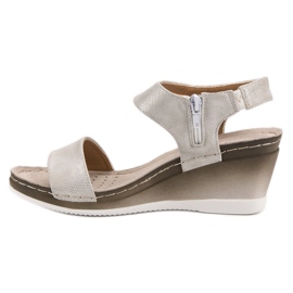 Sandalias de cuña VINCEZA gris 3