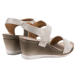 Sandalias de cuña VINCEZA gris 4
