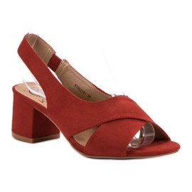 Kylie Sandalias de ante rojas rojo 4
