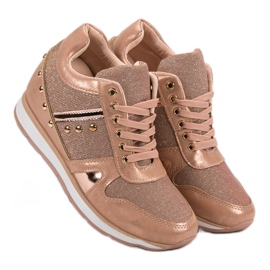 Cm Paris Zapatillas rosas con pedrería rosado 4