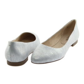 Bailarinas de salón para mujer Caprice 22104 plateado azul gris 4