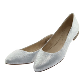 Bailarinas de salón para mujer Caprice 22104 plateado azul gris 3