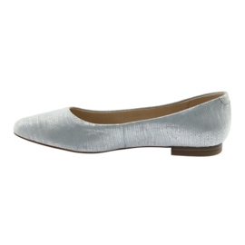 Bailarinas de salón para mujer Caprice 22104 plateado azul gris 2