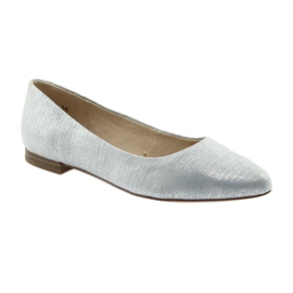 Bailarinas de salón para mujer Caprice 22104 plateado azul gris 1