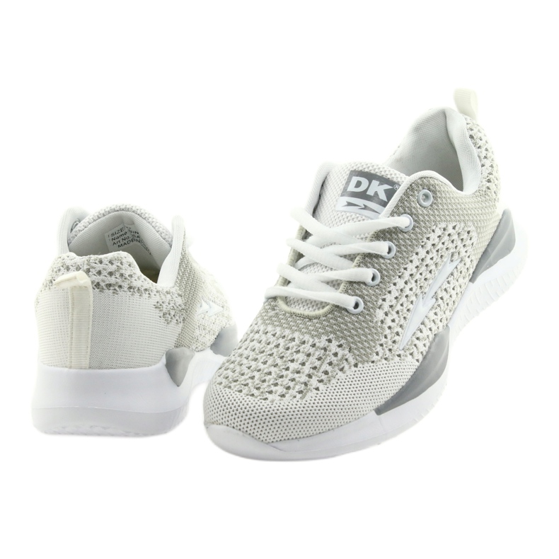 Deportivas de mujer blancas DK SA349 plantilla blanco-gris con viscoelástica 4 Deportivas de mujer blancas DK SA349 plantilla blanco-gris con viscoelástica 4