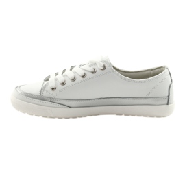 Zapatillas deportivas para mujer, atadas Filippo 703 blanco plateado gris 2