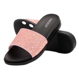 Zapatillas con purpurina VINCEZA de moda rosado 4