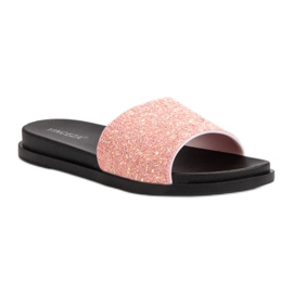 Zapatillas con purpurina VINCEZA de moda rosado 6