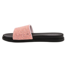 Zapatillas con purpurina VINCEZA de moda rosado 7
