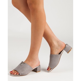 Pantuflas VINCEZA de ante gris 1