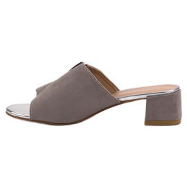 Pantuflas VINCEZA de ante gris 5