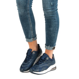 Zapatillas de deporte azul marino de moda 6