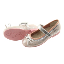 Salones bailarinas con lazo American Club GC18 gris rosa 4