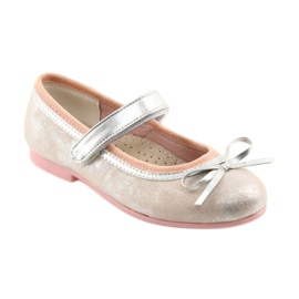 Salones bailarinas con lazo American Club GC18 gris rosado 1