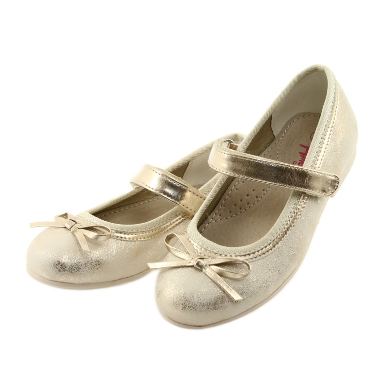 Salones bailarinas con lazo American Club GC18 marrón amarillo 3