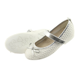 Zapatos de salón con velcro American Club GC16 blanco gris 4