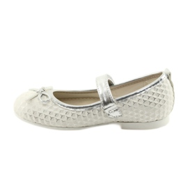 Zapatos de salón con velcro American Club GC16 blanco gris 2