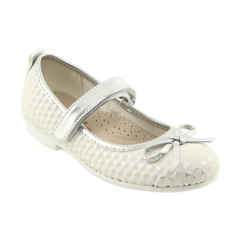 Zapatos de salón con velcro American Club GC16 blanco gris 1