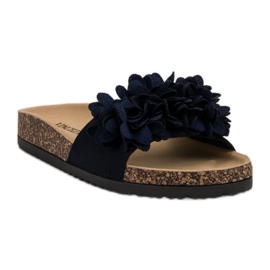 Zapatillas VINCEZA con flores azul azul marino 5