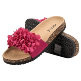 Zapatillas VINCEZA con flores rosado 5