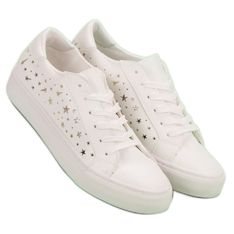 J. Star Zapatillas bajas con estrellas blanco 2