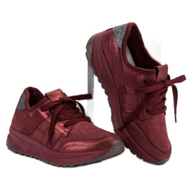 Ideal Shoes Calzado deportivo sin cordones rojo 3