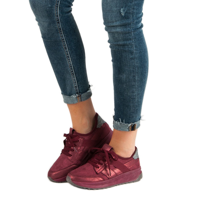 Ideal Shoes Calzado deportivo sin cordones rojo 1