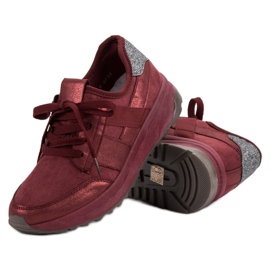 Ideal Shoes Calzado deportivo sin cordones rojo 4