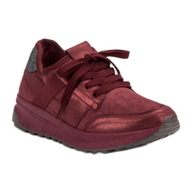 Ideal Shoes Calzado deportivo sin cordones rojo 5